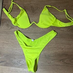 SHEIN Bright Yellow Bikini Set